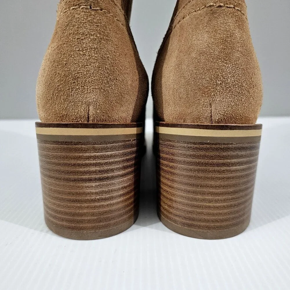 Aquatalia Bellamy Ankle Boot Womens 9.5 Brown Suede Water Resistant Designer NEW